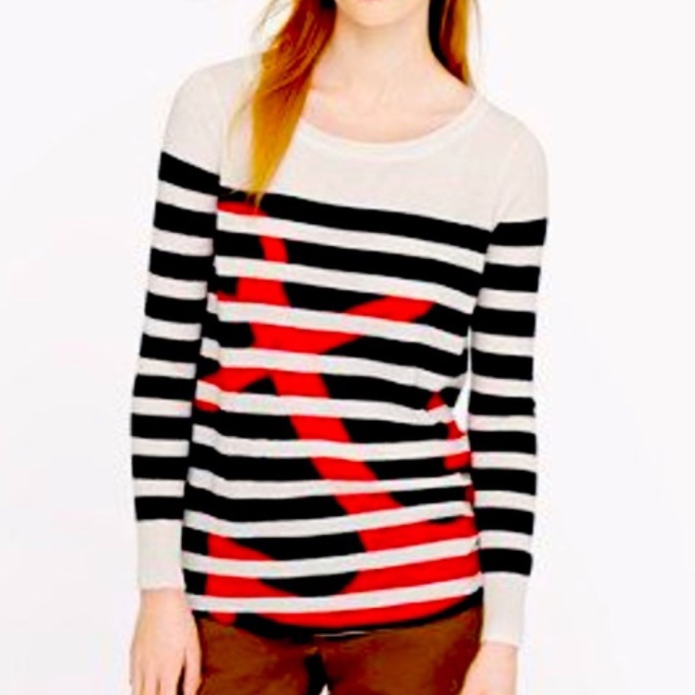 J.Crew Striped Cashmere Sweater